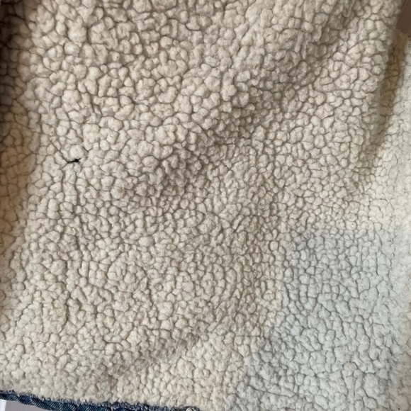 Vintage Men’s Blue Cotton Borg Sleeveless Denim Gilet Small - Picture 9 of 15